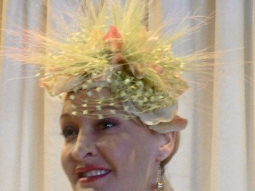 For Sale: Elegant Pale Pink & Nude Floral Fascinator by Neil Grigg