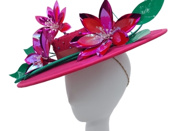 For Sale: Fuchsia Floral Boater