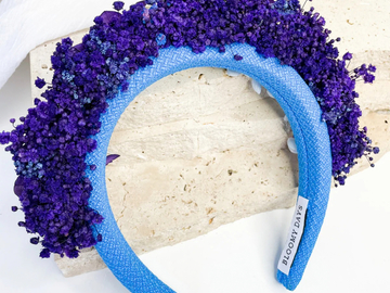 For Sale: Blue & Purple Gyp Floral Headband