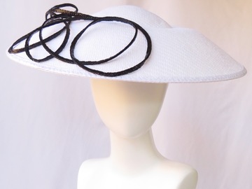 For Sale: White Dior Brim Hat with Black Trim