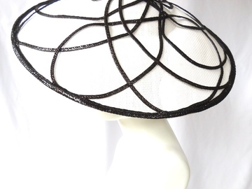 For Sale: White Dior Brim Hat with Black Wirework