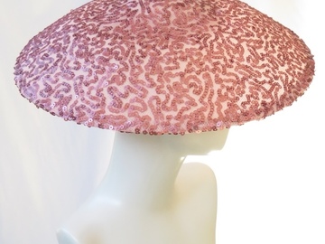 For Sale: Pink Sequinned Dior Wide Brim Hat