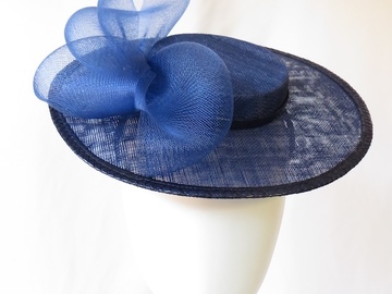 For Sale: Navy Blue Mini Boater Hat