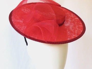 For Sale: Red Mini Boater Hat