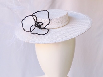 For Sale: White and Black Mini Boater