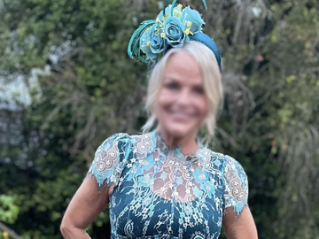 For Sale: Teal and Lemon Bespoke Facinator
