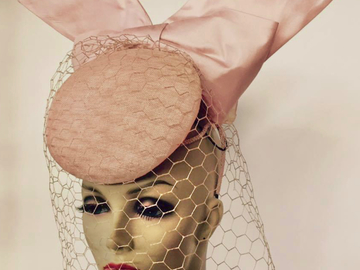 For Rent: ‘PAM’ Pale Pink Silk Percher by Ascot Hats