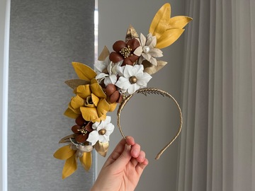 For Rent: Mustard Leather Fascinator