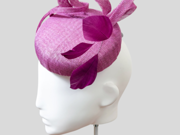 For Sale: ABRIL Lilac Purple Sinamay Cocktail Hat