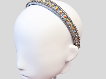 For Sale: REGIENE Sparkling Silver Crystal Headband