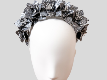 For Sale: SACHA Silver Floral Headband Crown