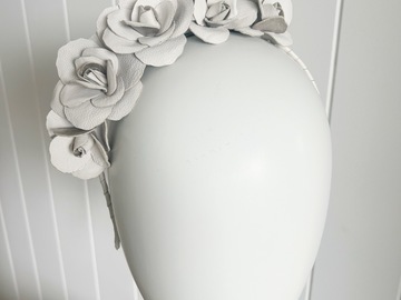 For Sale: Mini leather rose headpiece