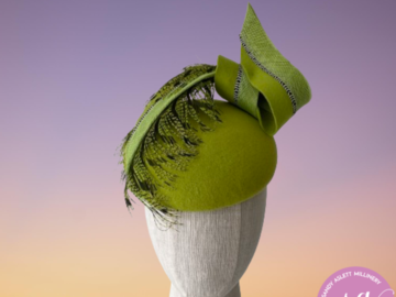 For Sale: Serenita- Felt & feather hat or headpiece
