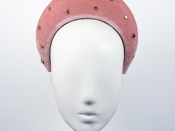 For Sale: Blush Pink Velvet Halo with Gold Stars - BY⭑SHIMMER