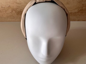 For Sale: Gregory Ladner Nude Faux Leather Knot Headband